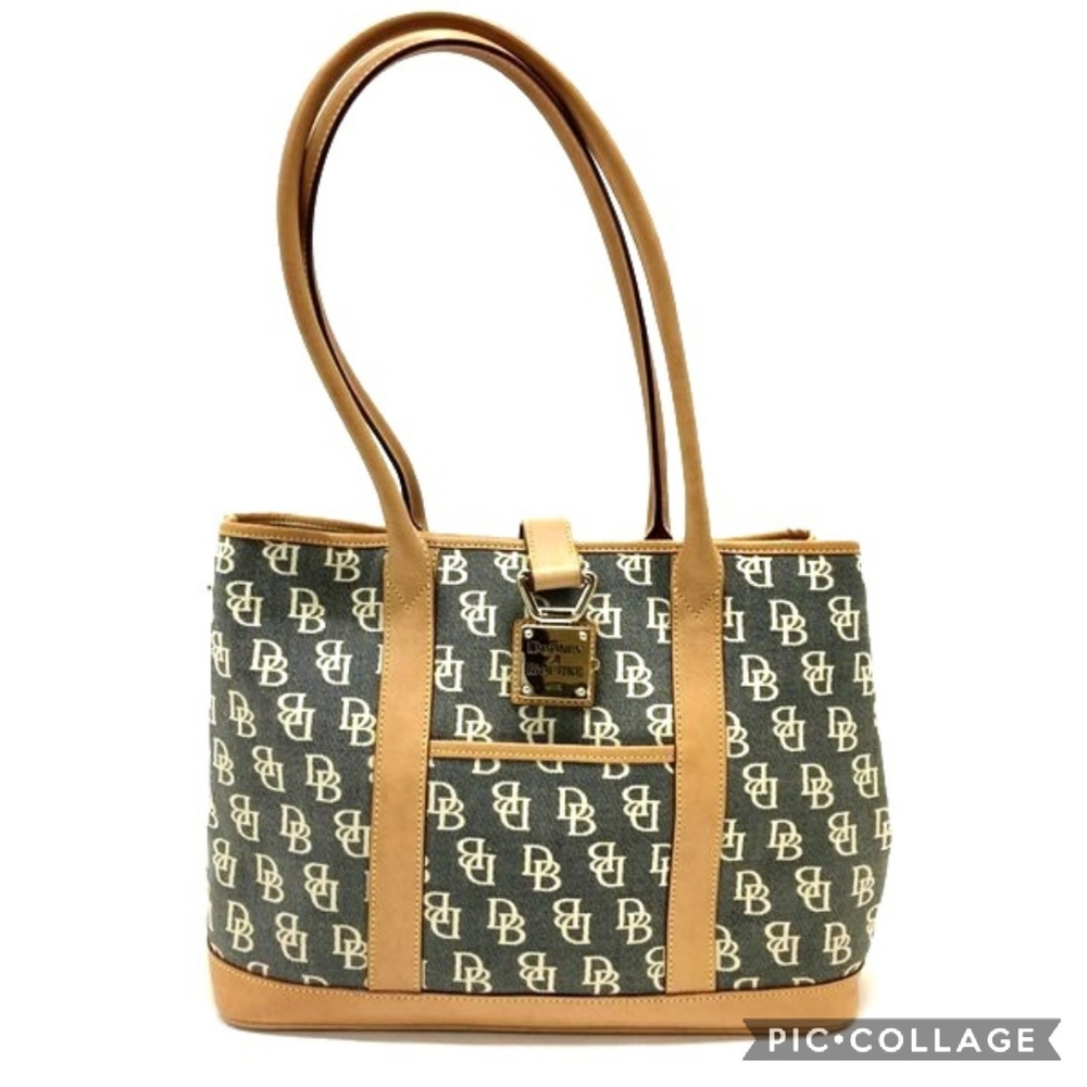 Dooney & Bourke Signature Shopper Tote Grey/Camel
